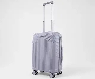 V-Lite Galaxy 20"/ 56 cms Cabin Hardside Trolley Bag for Travel, Light Grey Carry-On Spinner Luggage for Men & Women