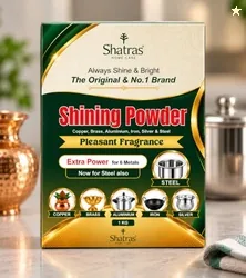Shatras Pitambari Powder for Brass, Copper & Metal Cleaning | Removes Tarnish, Blackness & Stains | Restores Shine | Easy to Use | For Utensils, Pooja