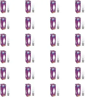 4W LED Frosted Candle Bulb | Warm White 3000K | E27 Base | Energy Efficient Decorative LED Light | Soft Glare-Free Illumination | Pack of 24
