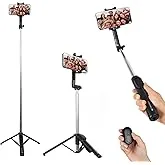 Zebronics Moments 100 Extendable Selfie Stick, Detachable Bluetooth Shutter Button for Compatible with Android & iPhones, Tripod Stand, 360 Rotation,