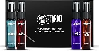 Beardo Perfume for Men - Premium Giftset 4x8ml | Black Musk, Godfather, Dark Side & Whisky Smoke | Eau De Perfume | Strong & Long Lasting Fragrance |