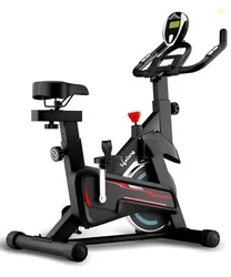 Lifelong Fit Pro Spin Fitness Bike for Home Cardio Workout with 7 KG Flywheel, Adjustable Resistance, LED Display, Cushioned Seat, Non-Slip Pedals, Ma