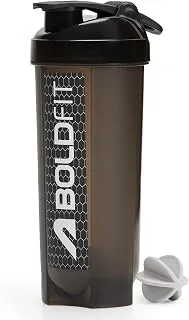 Gym Typhoon Shaker Bottle 100% Leakproof Guarantee Sipper Bottle Ideal For Proteins, Pre-Workout And BCAAS, BPA Free Material - Black 700ml