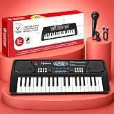 Lifelong Wireless Rechargeable Piano Keyboard for Kids with Mic, Single Speaker, 37 Keys Portable Keyboard Piano, Type C Charging, Long Battery Life K