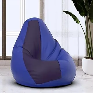 Bean Bag Chair Cover | Size: 0XL | Color: Blue Indigo | Without Beans | Premium Leatherette Cover (CMF 3425)