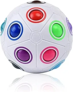 Vaayu-E-Store Magic Rainbow Puzzle Ball | 12-Hole Fidget Brain Teaser Toy for Kids & Adults | Stress Relief, Logical Thinking Game, Educational Toy Va