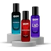 Beardo Intense Blend Trio- LSD,Mariner & GodFather Perfume for Men (20ml x 3) | Long Lasting Fragrance | Long Lasting Perfume for Men | Gift for Men |