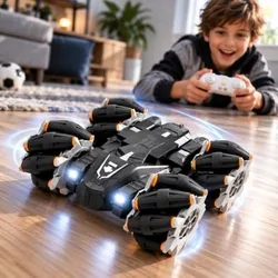 Lifelong Remote Control Drift Stunt Car Toy | 44 with USB Rechargeable Battery | 1:16 Scale, Double Sided High Speed 360 Rotating, 180 Flip Action