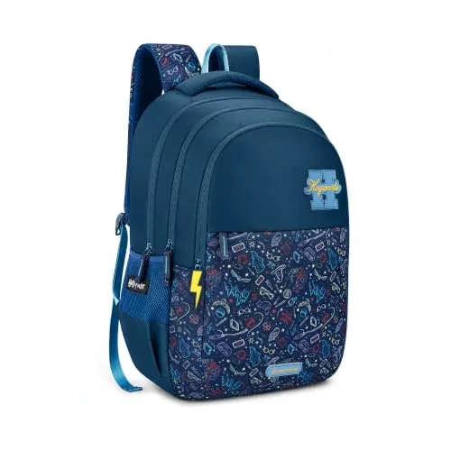 Nasher Miles x Harry Potter Hogwarts World Backpack | Polyester Laptop Backpack 35L | Ideal for School, College, Office & Travel | Men, Women, Boys, Girls (Navy Blue)