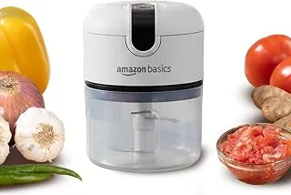 Mini Electric Chopper | 250 ml | Rechargeable | One touch operation | Sharp Blades | 30 W | Food Grade Bowl | Sharp Blades For Mincing Garlic, Veggies
