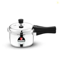 Sorrento Stainless Steel 3 Litres Outer Lid Pressure Cooker, Pressure Cooker with Heavy Bottom, Easy Open and Close Lid, Healthy Cooking, Easy to Clea