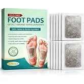 Detox Foot Patches Overnight Bamboo Vinegar, Herbal Detox Foot Pads with Ginger, Foot Detox Pads for Sleep & Relaxation, Acupoint Foot Patches for Str
