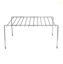 Stainless Steel Dish ?Countertop wire Rack, Utensil Organizer for Kitchen Cabinets, Fridge, Counter Top - Space Saver Mini Stand, Bed Stand (Pack of 1