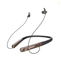 Amazon Basics in-Ear Wireless Neckband with Mic, Up to 18 Hours Play Time, Bluetooth 5.1, Voice Assistance, Noise Cancellation, IPX4 Water-Resistance,