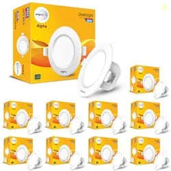 Garnet 12W Round Downlight Junction Box | Warm White (2700K) | Glare-Free Design | Recessed Downlighter for False Ceiling | Cutout  3 inch | Pack of