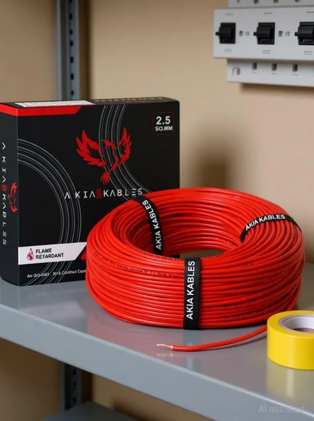AKIA KABLES 2.5 sq/mm PVC Insulated CCA Copper Wire, Single Core ...more