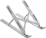 Ant Esports ALS05 6-Angle Adjustable Aluminum Laptop Stand for Desk | Foldable Portable Ergonomic Tabletop Notebook Riser | Anti-Slip Design | for Mac