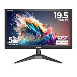 Foxin LED Monitor Crystal 19.5 Inch (48.26 cm), HD 1440x900, 60Hz, 5ms Response Time, 16.7M Colors, HDMI & VGA Ports, Wall Mountable Computer Monitor