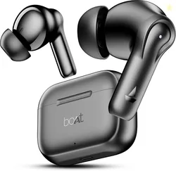 boAt Airdopes 161, Adv 4Mic ENx, 50H Battery,Fast Charge,13mm Driver, Metallic Finish Bluetooth Headset Carbon Black, True Wireless