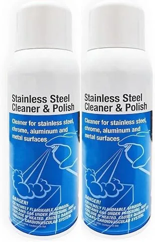Stainless Steel Cleaner & Polish Aerosol Spray | Fast-Acting Cleaner for Stainless Steel, Chrome, Aluminum & Metal Surfaces | Removes Dirt, Grime & Ma