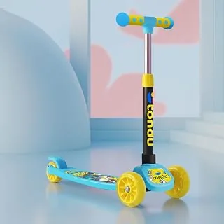 Tondu Mercury Kick Scooter for Kids 3+ Years - Foldable Kids Scooter with LED Wheels & Adjustable Height - Kick Scooter Capacity 30kg- Baby Scooter To