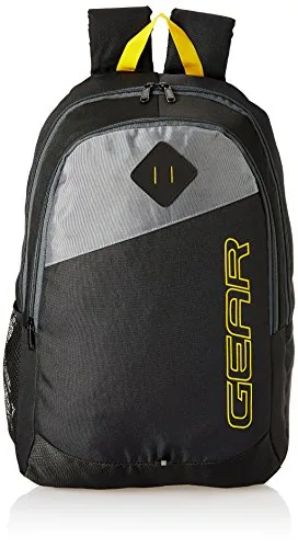 Gear 21 Ltrs Black Grey Casual Backpack (MDBKPECO50104) Gear 21 Ltrs Black Grey Casual Backpack (MDBKPECO50104)