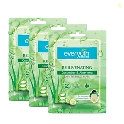 Naturals Rejuvenating Cucumber & Aloe Vera Sheet Mask Pack of 3