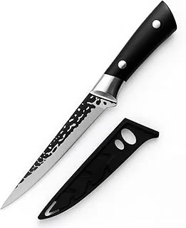 Machado Serbian Chef Knife - High Carbon Clad Steel Usuba Butcher Cleaver, Full Tang Kitchen Chef Knives - Ideal Fathers & Mothers Day Gifts