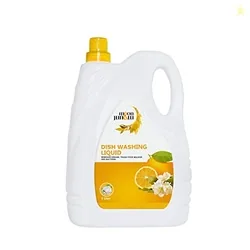 Moon & Mount Dishwash Liquid Gel 5 Liter With Lime And Basil Fragrance, Leaves No Residue, Dishwashing Liquid (Lemon) Moon & Mount Dishwash Liquid Gel