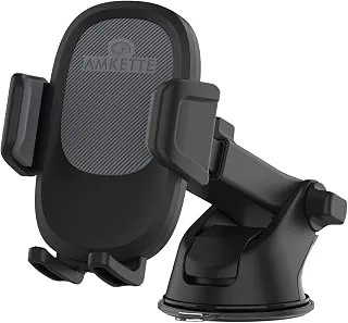 Amkette iGrip Drive Long Arm Premium Mobile Holder for Dashboard with 360 Rotation, Strong Build Quality for Windshield | Telescopic Adjustable Arm an
