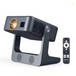 [Google TV Official] Crossbeats Lumex Solis Projector 4k Ultra HD, 1080p Native, Android 14 WiFi, 1000 ANSI, Smart Mini Projector for Room, Portable H