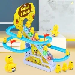 Tweetie Sliding Track Set Toys for Kids - Ducklings Stair Climbing Toys for Kids, Escalator Toy with Lights and Music with 3 Duckling