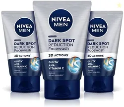 Nivea Men Dark Spot Reduction Cleanser Combo, with Vitamin C, AHA, For Even Tone Skin Face Wash 300 g