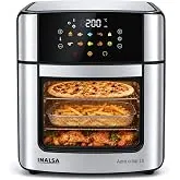 INALSA Air Fryer Oven|16L, 1800W|Stainless Steel Body12-in-1 Functions,Fry,Bake,Grill,Dehydrate,Roast& Reheat|10 Preset|Rotisserie & Convection|Dishwa