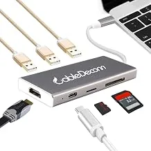 USB C Hub USB3.1 Type C to HD Mi RJ45 Converter Thunderbolt 3 Adapter Cable for MacBook Pro 2017 2016 Dell XPS Xiao Mi Acer Asus