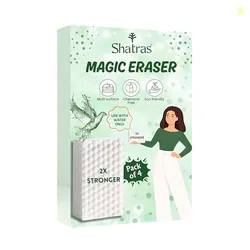 Magic Eraser Cleaning Sponge  Multipurpose Melamine Foam Stain Remover Foam for Walls, Kitchen, Bathroom, Tiles & Shoes | Just Add Water Stain Remove