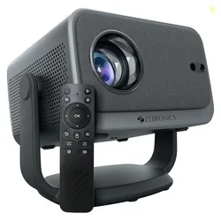 ZEBRONICS PIXAPLAY 67, Smart LED Projector, 9000 Lumens, 4K Support, 150 Inches Screen Size, Auto [ Focus | Keystone ], BT v5.2, HDMI, USB, RJ45, WiFi