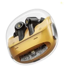 boAt Nirvana Crystl, Transparent Case,Spatial Audio, ANC(~32dB), 100Hrs Battery,4Mics ENx,App Support, Bluetooth Earbuds, TWS Ear Buds Wireless Earpho