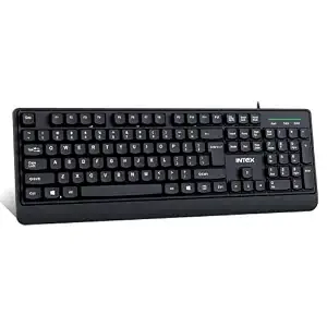 Intex Stream Wired Keyboard IT-KB335 | USB 2.0 Full Size Keyboard | 5 Million Click Key Life | 1.5M Cable | Ergonomic Design | Smooth Typing | Plug &