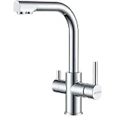 ALTON LEO13055, Brass, 3-in-1 Kitchen Faucet with Water Filter, Chrome | Purifier Out-Let and Swivel Spout