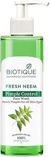 Fresh Neem Pimple Control Face Wash| Ayurvedic and Organically Pure| Prevents Pimples |100% Botanical Extracts| Suitable for All Skin Types | 200mL