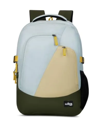 FOOTLOOSE by VIP Yin-Yang 32L Laptop Backpack (15"), 3 Compartments, Blue | Rain Cover, Front & Side Pockets, Premium Fabric & Zipper, Travel/ Casual/