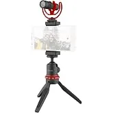BOYA Vlogging Kit - Video Wi-Fi Microphone, Mini Tripod with Extension Handle, Cold Shoe Mount, Windshield - Vlogger Starter Kit - Youtuber Kit (BY-VG