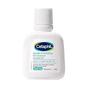 Cetaphil Gentle Exfoliating SA Cleanser 29ml | Daily Foaming Face Wash with Salicylic Acid Mandelic Acid & Gluconolactone | Smooth, Even Skin | For Sensitive & Acne-Prone Skin