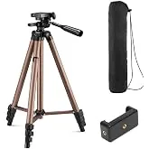 Syvo WT 3130 Aluminum Tripod (133 cm), Universal Lightweight Tripod with Mobile Phone Holder Mount & Carry Bag for All Smart Phones, Gopro, Cameras