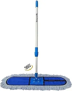 Inuvik Microfiber Wet & Dry Cotton Pad Floor Mop 75x14x6(18-Inch Head) with 4 Feet Telescopic handle Floor Cleaning Mop Home Office Hotels Hospitals(S