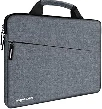 Amazon Basics Laptop Bag Sleeve Case Cover Pouch with Handle for Men & Women | 15.6 Inch Laptop with Padded Laptop Compartment | Zipper Closure | Wate