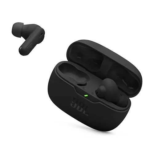 JBL Vibe Beam 2 - Active Noise Cancelling Earbuds - Black | JBL Pure Bass sound, Active Noise Cancelling with Smart Ambient, 4 mics for crisp, clear calls, Water and dust resistant