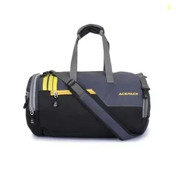 Verage - Boxer - Men's Polyester 37 litres Duffle Bag/Gym Bag with Shoes Compartment (Grey) Verage - Boxer - Men's Polyester 37 litres Duffle Bag/Gym