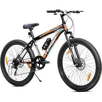 Leader Beast 26T Multispeed (7 Speed) Mountain Bike with Front Suspension & Dual Disc Brake - MATT_Black_SEA Green, Ideal for 12 + Years,Mountain Bike